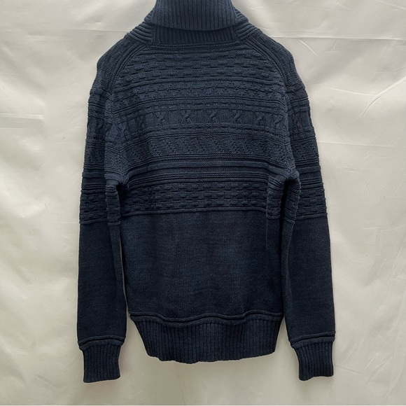 H&M - Cable Knit - Camping Pullover - navy 100% cotton - L.O.G.G - Picture 2 of 4